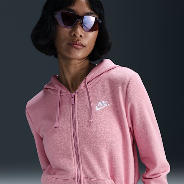 Womens Pink Hoodies Pullovers. Nike